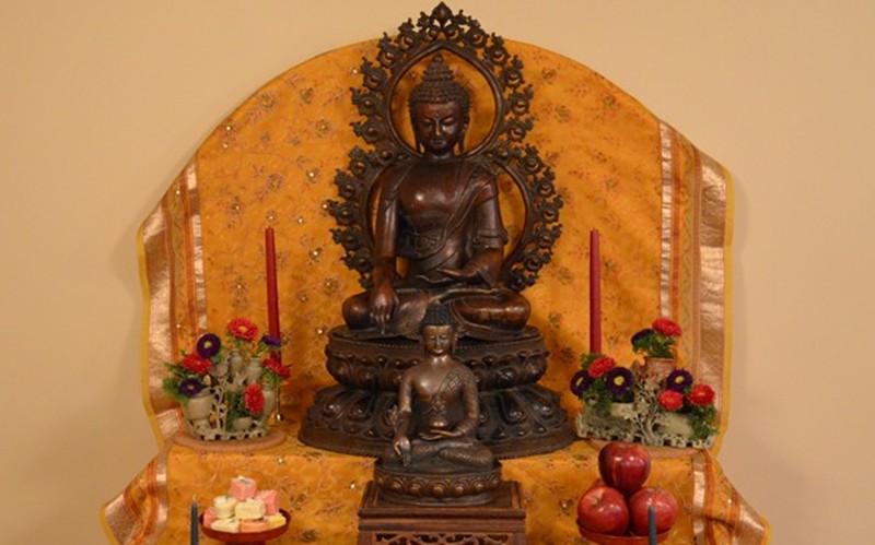 Temple Night altar at the Vermont Zen Center